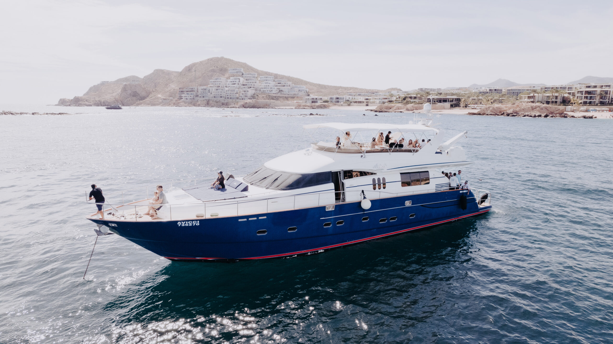 Medano Beach Sightseeing private luxury yacht charter with Best Cabo Yachts