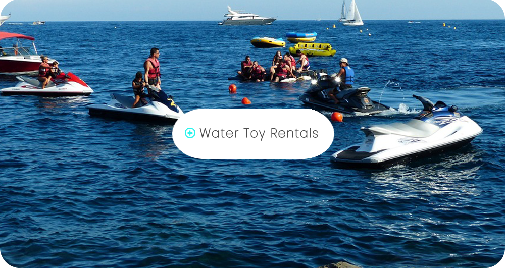 Water toy rentals while you are aboard your own private yacht in Cabo San Lucas, MX